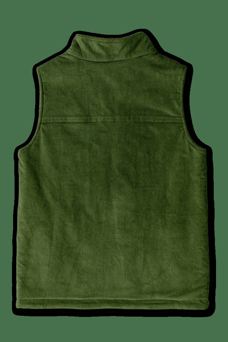 SHERPA/CORDUROY REVERSIBLE VEST | SPRUCE