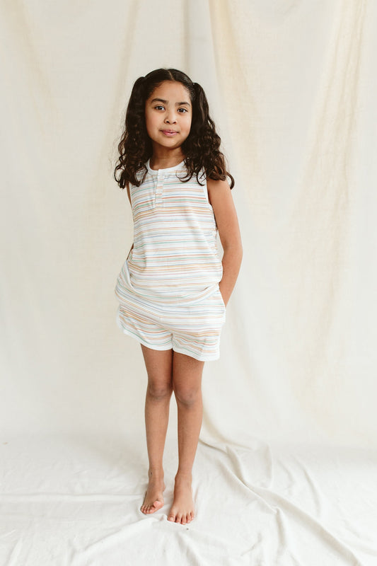 BIG KID SHORTS | BOARDWALK STRIPE