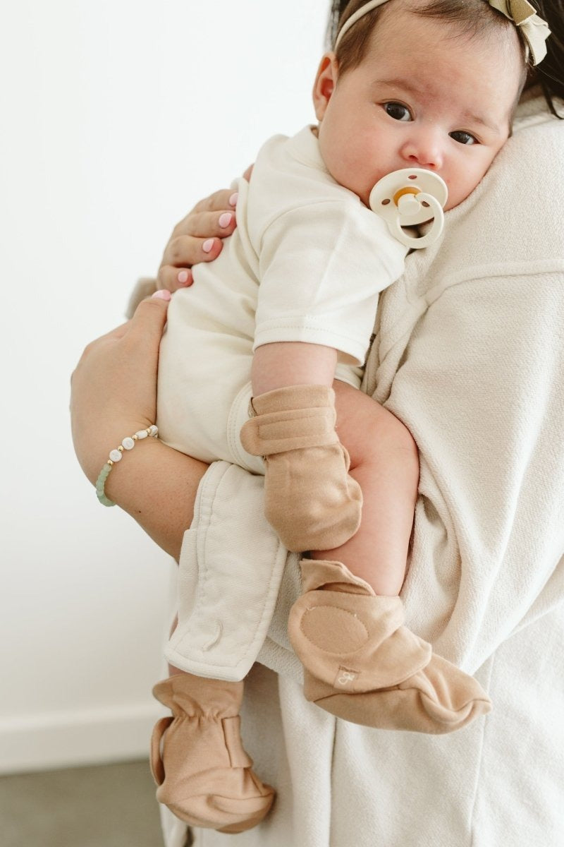 STAY ON MITTS | SANDSTONE — Bamboo Organic Cotton Blend
