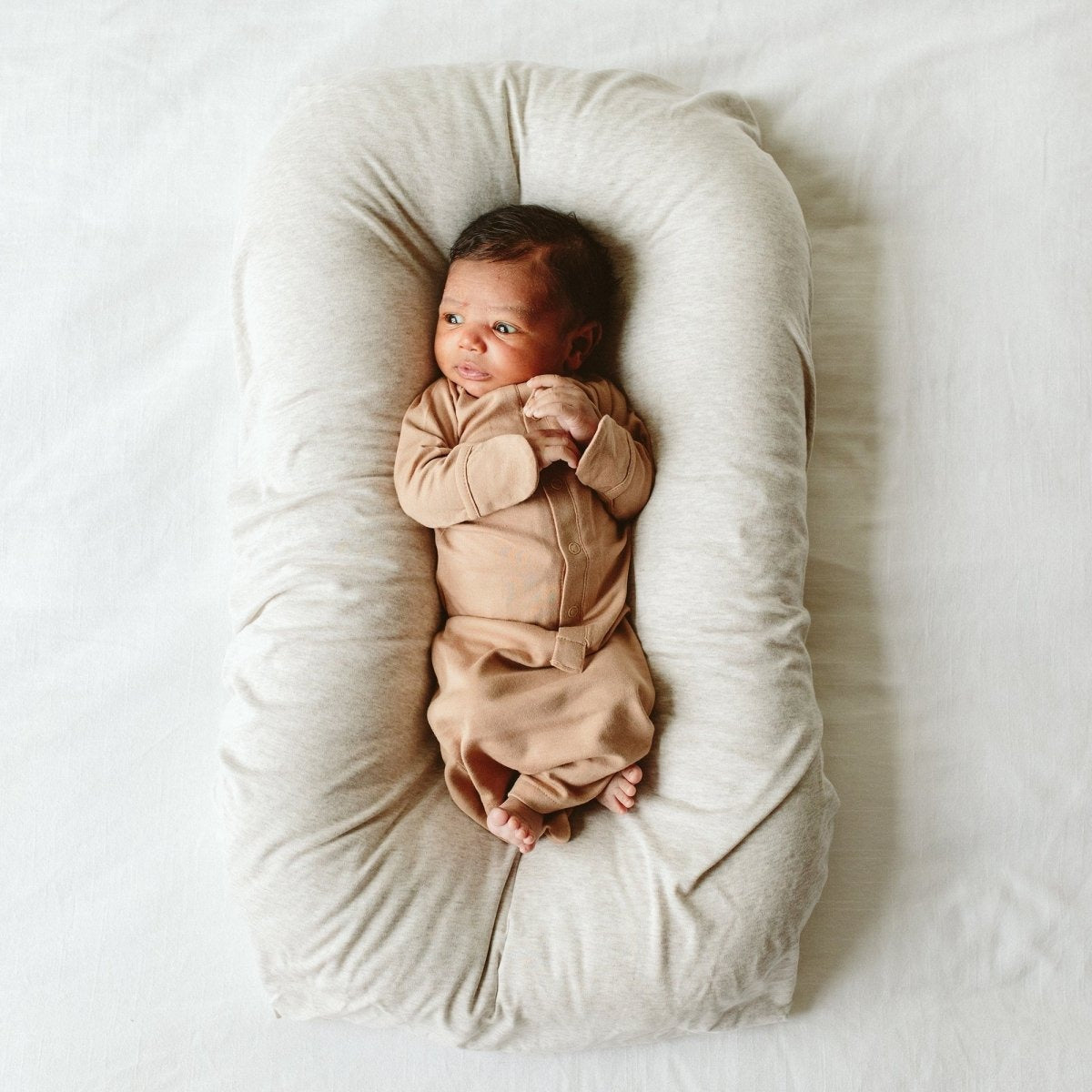 24 HOUR CONVERTIBLE GOWN | SANDSTONE — Bamboo Organic Cotton Blend, Preemie–6M