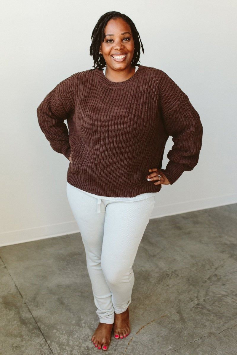 WOMENS CHUNKY KNIT SWEATER | HIDE