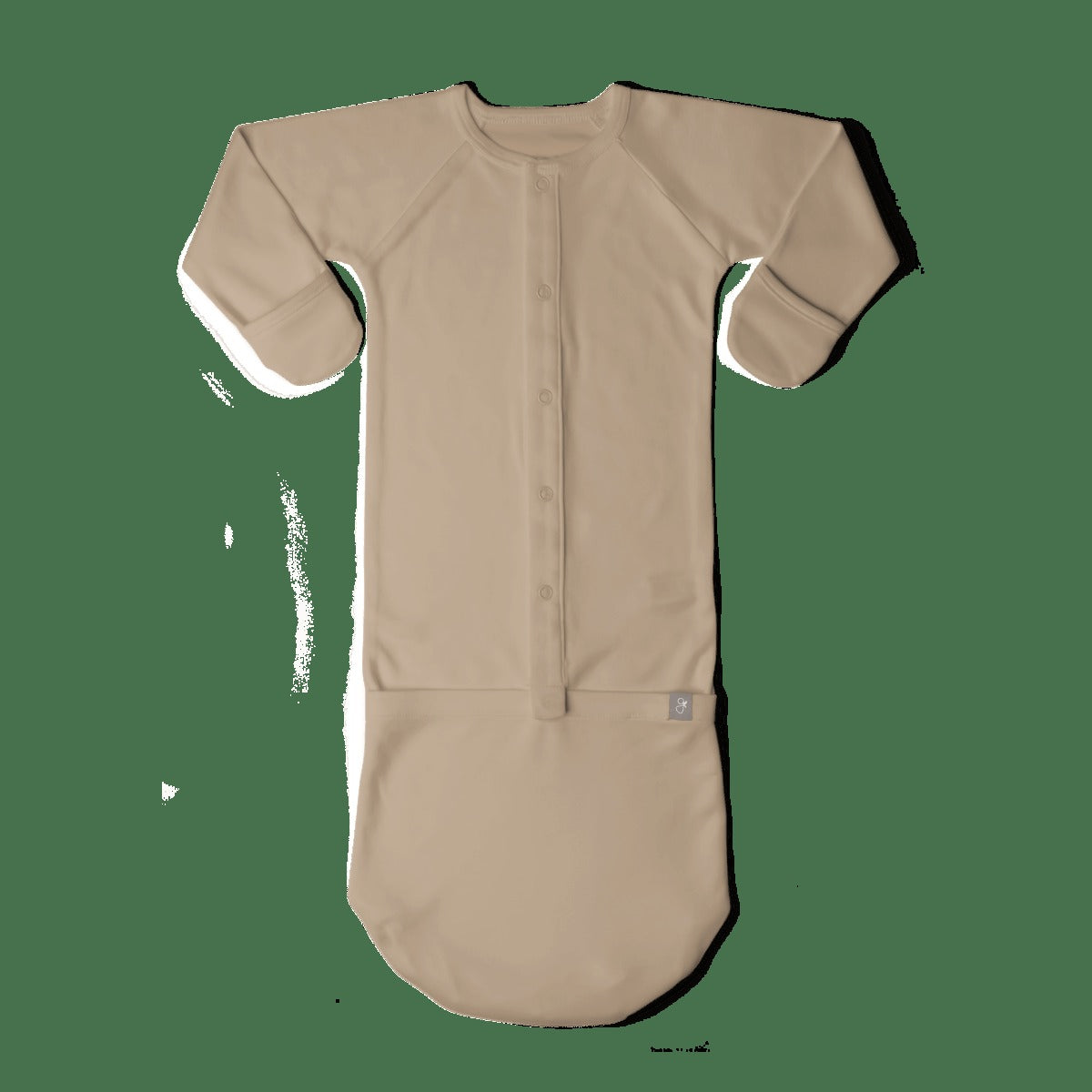 24 HOUR CONVERTIBLE GOWN | SANDSTONE — Bamboo Organic Cotton Blend, Preemie–6M