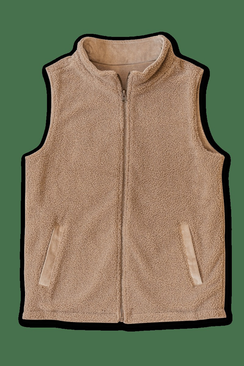 ADULT SHERPA/CORDUROY REVERSIBLE VEST | CHAMPIGNON