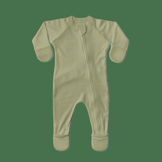 GROW WITH YOU FOOTIE + SNUG FIT | ARTICHOKE