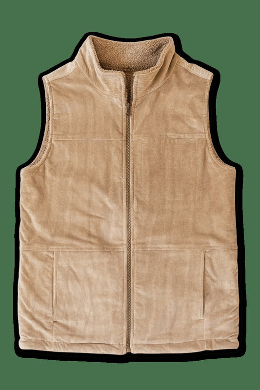 ADULT SHERPA/CORDUROY REVERSIBLE VEST | CHAMPIGNON