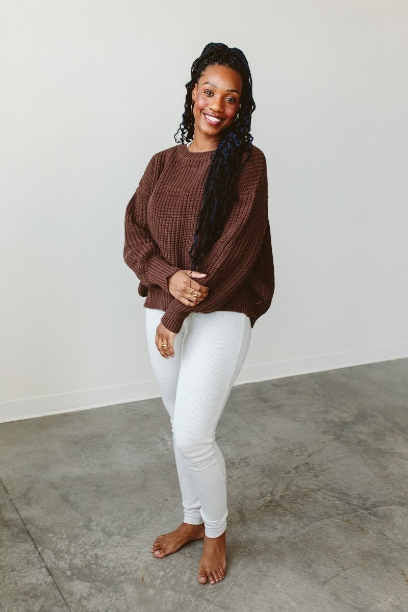 WOMENS CHUNKY KNIT SWEATER | HIDE