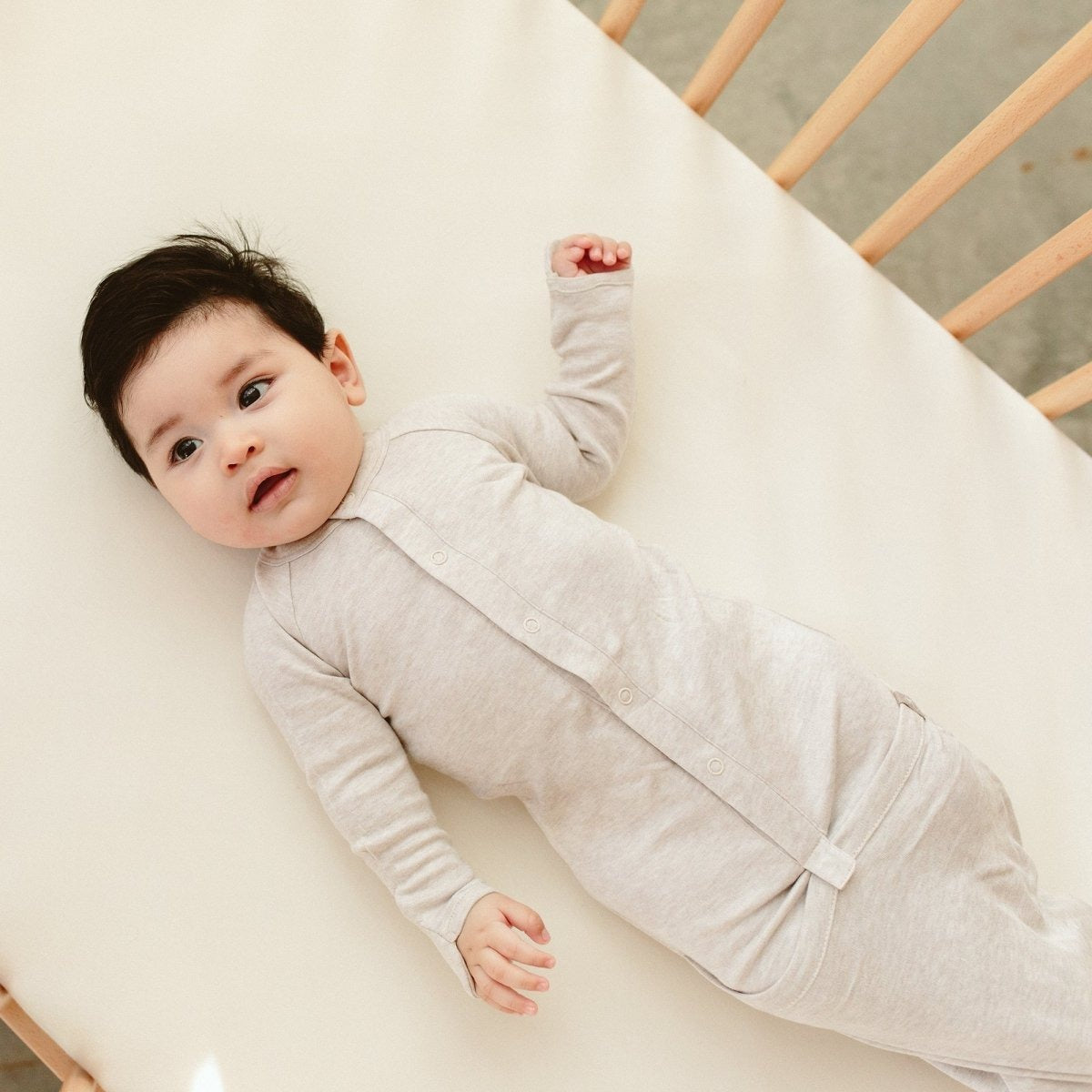 24 HOUR CONVERTIBLE GOWN | STORM GRAY — Bamboo Organic Cotton Blend, Preemie–6M