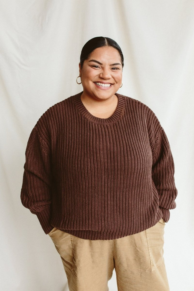 WOMENS CHUNKY KNIT SWEATER | HIDE