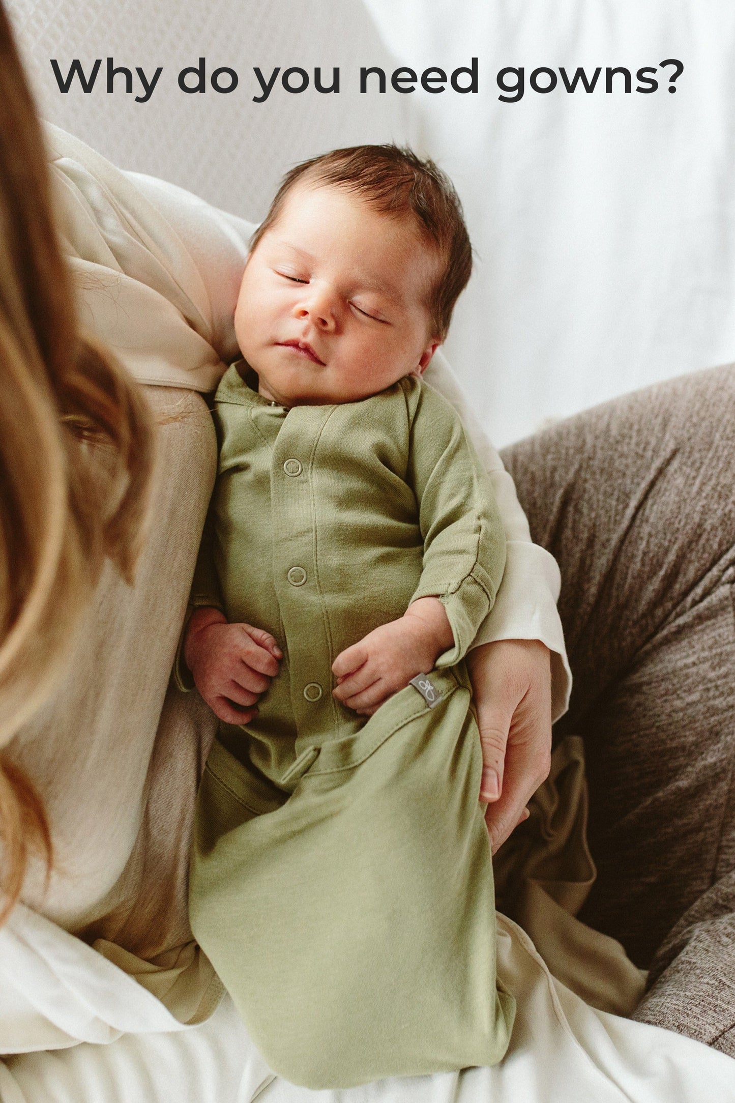24 HOUR CONVERTIBLE GOWN | BOULDER — Bamboo Organic Cotton Blend, Preemie–6M