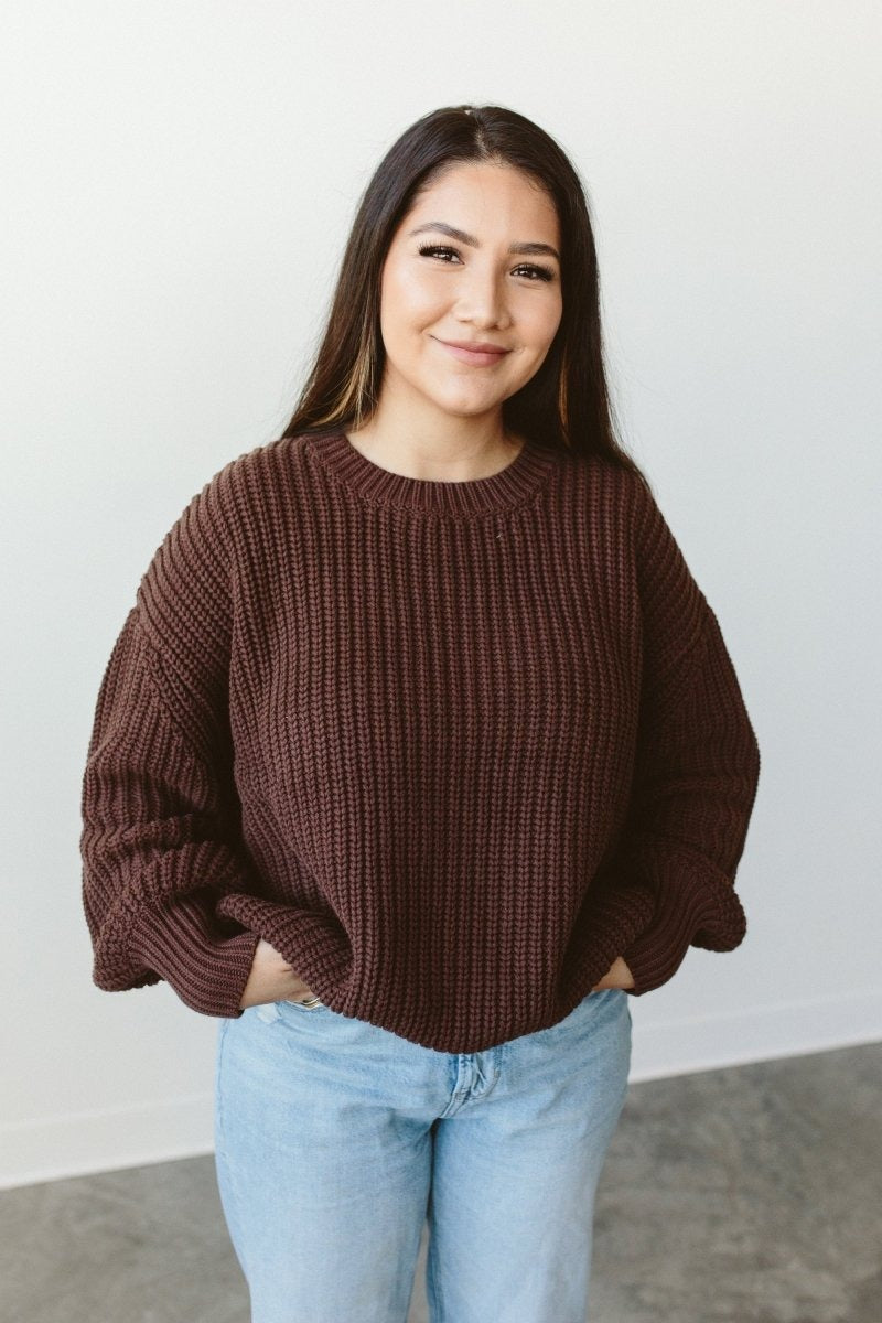 WOMENS CHUNKY KNIT SWEATER | HIDE