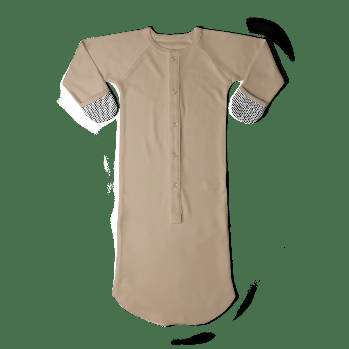 24 HOUR CONVERTIBLE GOWN | SANDSTONE — Bamboo Organic Cotton Blend, Preemie–6M
